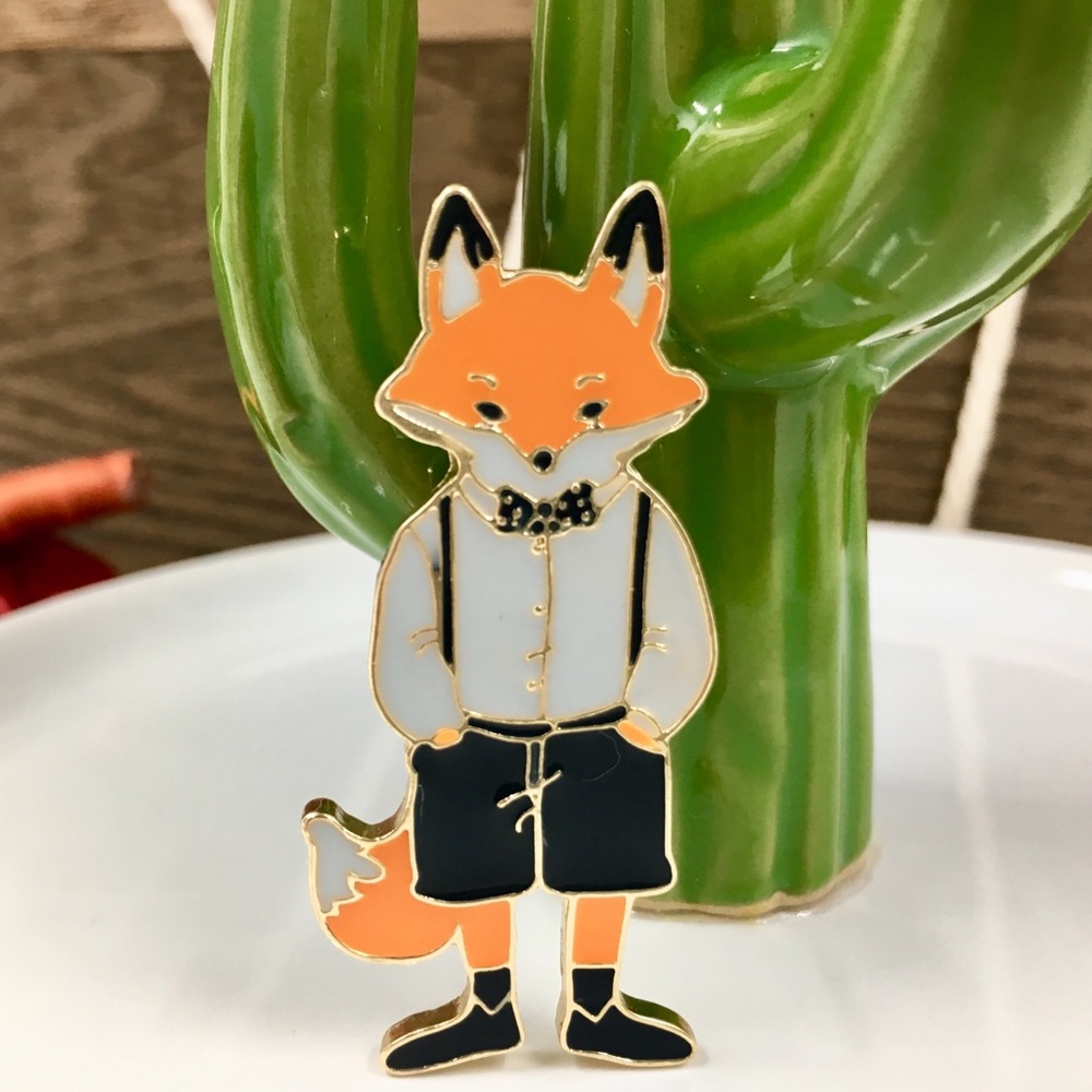 力Mr. & Mrs Fox Pins Set力 - Picture 4 of 7